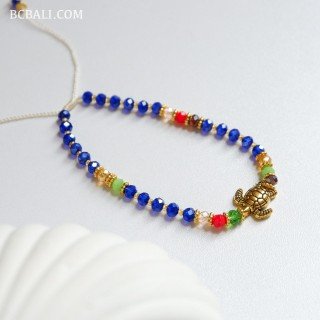 Hot Sale Crystal Beads Bracelet With Turtle Liontin by Balinese Artisans